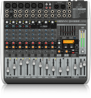 Behringer Xenyx QX1222USB Mixer with USB and Effects